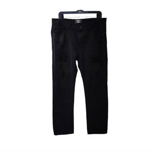 Brooklyn Express Black Distressed Jeans Men